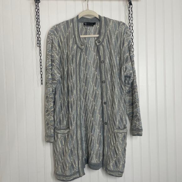 Purely Australian Womens Gray Merino Wool Button-Down Cardigan Sweater Size M - Picture 1 of 9